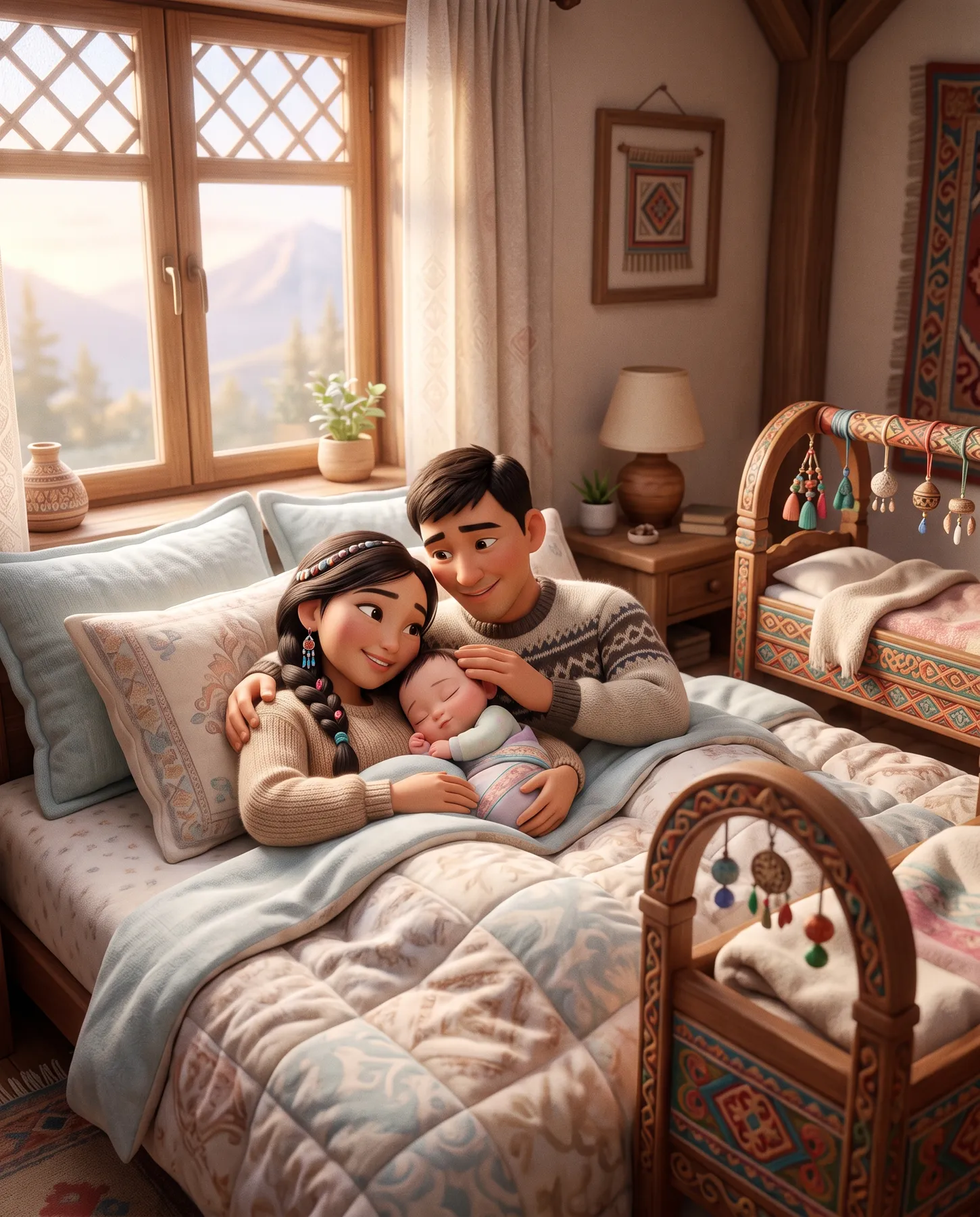 Young parents with their baby